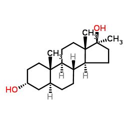 17beta-甲基-5alpha-雄甾烷-3alpha,17beta-二醇 结构式