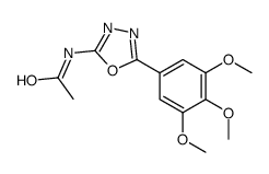 N-[5-(3,4,5-三甲氧基苯基)-1,3,4-恶二唑-2-基]乙酰胺 结构式