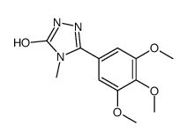 2,4-二氢-4-甲基-5-(3,4,5-三甲氧基苯基)-3H-1,2,4-三唑-3-酮 结构式