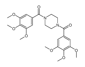 piperazine-1,4-diylbis((3,4,5-trimethoxyphenyl)methanone) 结构式