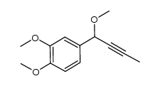 Benzene, 1,2-dimethoxy-4-(1-methoxy-2-butyn-1-yl)- 结构式