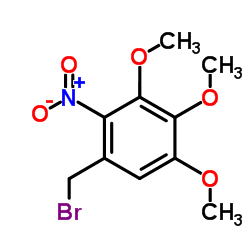 1-(溴甲基)-3,4,5-三甲氧基-2-硝基苯 结构式