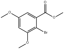 2-溴-3,5-二甲氧基苯甲酸甲酯 结构式