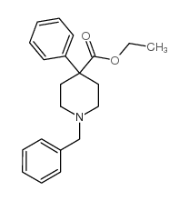 1-苄基-4-苯基-4-哌啶羧酸乙酯 结构式