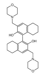 [1,1'-Binaphthalene]-2,2'-diol, 5,5',6,6',7,7',8,8'-octahydro-3,3'-bis(4-morpholinylmethyl)-, (1S)- 结构式