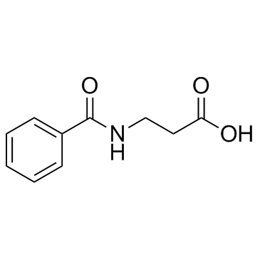 N-苯甲酰基-beta-丙氨酸 结构式
