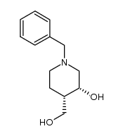 1-苄基-4-(羟甲基)哌啶-3-醇 结构式