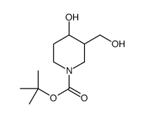 N-BOC-4-羟基-3-哌啶甲醇 结构式