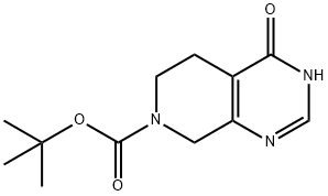4-氧代-3,4,5,6-四氢吡啶并[3,4-d]嘧啶-7(8H)-甲酸叔丁酯 结构式