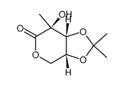 4-C-甲基-2,3-O-(1-甲基亚乙基)-D-吡喃糖醛酸-δ-内酯 结构式