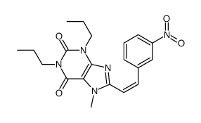 1H-Purine-2,6-dione, 3,7-dihydro-7-methyl-8-[2-(3-nitrophenyl)ethenyl]-1,3-dipropyl-, (E)- (9CI) 结构式