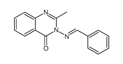 4(3H)-Quinazolinone, 2-methyl-3-[(phenylmethylene)amino]- 结构式