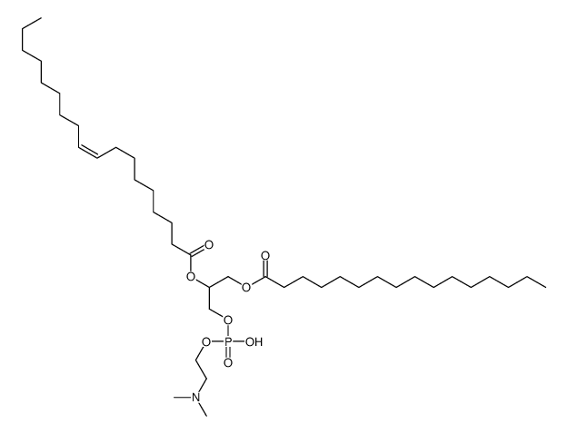 (R)-1-[[(HEXADECANOYL)OXY]METHYL]-4-HYDROXY-8-METHYL-3,5-DIOXA-8-AZA-4-PHOSPHANON-1-YL OLEATE P-OXID 结构式