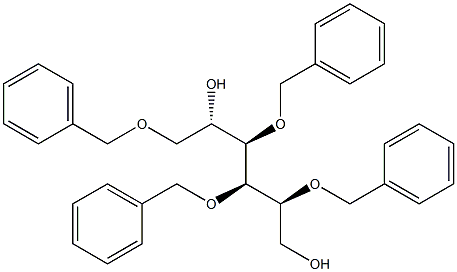 (2S,3R,4R,5S)-2,3,4,6-四(苯基甲氧基)己烷-1,5-二醇 结构式