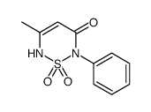 5-甲基-2-苯基-2H-1,2,6-噻二嗪-3(6H)-酮 1,1-二氧化物 结构式