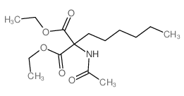 2-乙酰氨基-2-己基丙二酸二乙酯 结构式