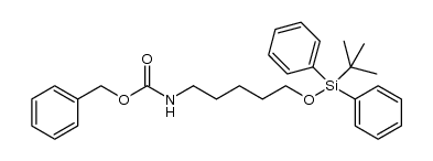 Phenylmethyl N-[5-[[(1,1-dimethylethyl)diphenylsilyl]oxy]pentyl]carbamate 结构式
