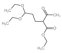 2-乙酰基-5,5-二乙氧基戊酸乙酯 结构式