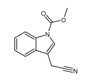 2-(1-甲氧羰基吲哚-3-基)乙腈 结构式