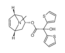 rel-(1R,3S,5S)-8-甲基-8-氮杂双环[3,2,1]辛-6-烯-基-2-羟基-2,2-二噻吩-2-基乙酸酯 结构式