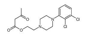 Butanoic acid, 3-oxo-, 2-[4-(2,3-dichlorophenyl)-1-piperazinyl]ethyl ester 结构式