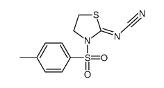 2-Thiazolidinimine, N-cyano-3-[(4-methylphenyl)sulfonyl]- (9CI) 结构式