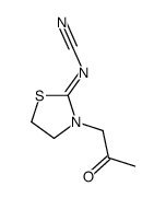 Cyanamide, [3-(2-oxopropyl)-2-thiazolidinylidene]- (9CI) 结构式