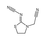 Cyanamide, [3-(cyanomethyl)-2-thiazolidinylidene]- (9CI) 结构式