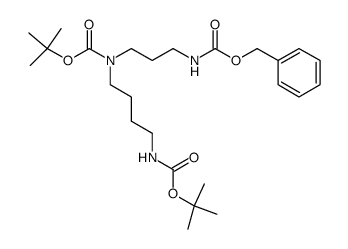 13-Oxa-2,6,11-triazapentadecanoic acid, 6-[(1,1-dimethylethoxy)carbonyl]-14,14-dimethyl-12-oxo-, phenylmethyl ester 结构式