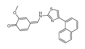 2-甲氧基-4-[[[4-(1-萘基)-2-噻唑基]亚氨基]甲基]苯酚 结构式