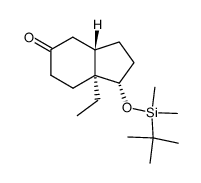 5H-Inden-5-one, 1-[[(1,1-dimethylethyl)dimethylsilyl]oxy]-7a-ethyloctahydro-, (1S,3aS,7aS)- 结构式