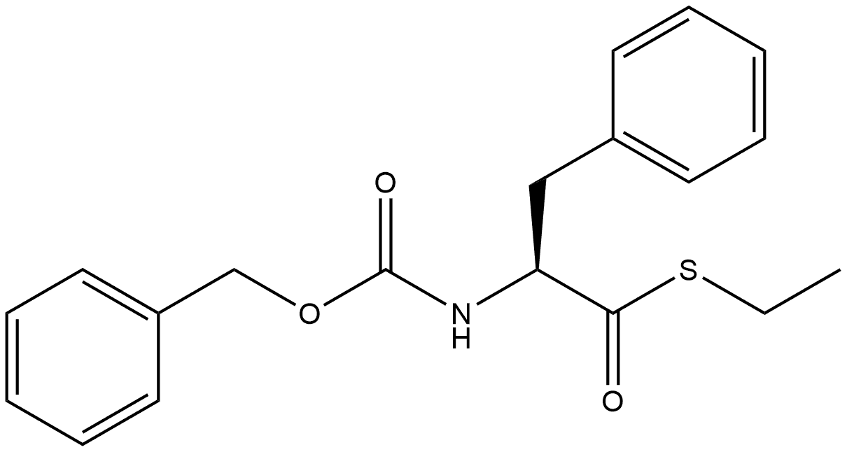 Benzenepropanethioic acid, α-[[(phenylmethoxy)carbonyl]amino]-, S-ethyl ester, (αS)- 结构式