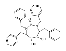 (4R,5S,6S,7R)-1,3,4,7-四苄基-5,6-二羟基-1,3-二氮杂环庚-2-酮 结构式
