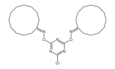 Cyclododecanone, 1,1'-[O,O'-(6-chloro-1,3,5-triazine-2,4-diyl)dioxime] 结构式
