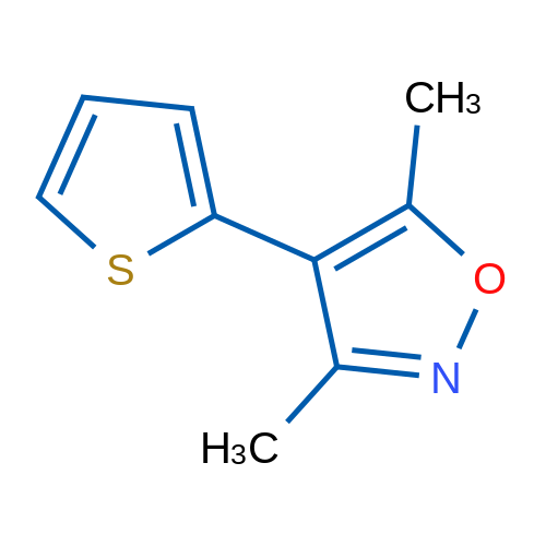 3,5-二甲基-4-(噻吩-2-基)异噁唑 结构式