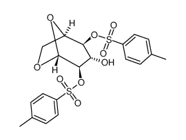 1,6-脱水-2,4-二-O-对甲苯磺酰基-beta-D-吡喃葡萄糖 结构式