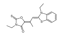 3-ethyl-5-[2-(3-ethyl-(3H)-benzothiazol-2-ylidene)-1-methylethylidene]-2-thioxooxazolidine-4-one 结构式
