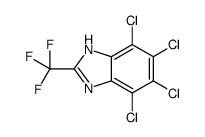 4,5,6,7-四氯-2-三氟甲基苯并咪唑 结构式