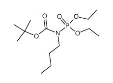N-丁基-N-(二乙氧基磷酰基)氨基甲酸叔丁酯 结构式