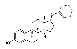 Estra-1,3,5(10)-trien-3-ol, 17-(1-cyclohexen-1-yloxy)-, (17β)- (9CI) 结构式