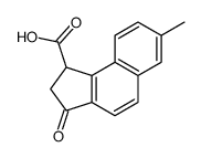 2,3-二氢-7-甲基-3-氧代-1H-苯并[e]茚-1-羧酸 结构式