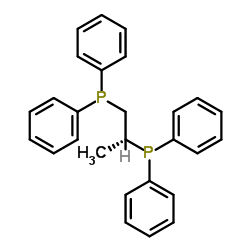 (R)-(+)-1,1'-(二苯基膦基)丙烷 结构式