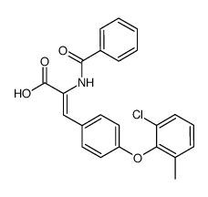2-Propenoic acid, 2-(benzoylamino)-3-[4-(2-chloro-6-methylphenoxy)phenyl]-, (2Z)- 结构式
