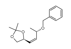 2,2-二甲基-4-[(1Z,3S)-3-(苄氧基)-1-丁烯-1-基]-1,3-二氧戊环,(4S)- 结构式