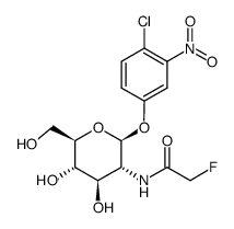 4-氯-3-硝基苯基 2-脱氧-2-[(2-氟乙酰基)氨基]-β-D-吡喃葡萄糖苷 结构式
