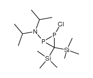 2-氯-N,N-二异丙基-3,3-双(三甲基硅基)二磷杂环丙-1-胺 结构式