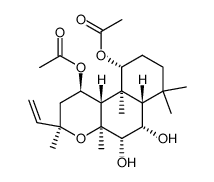1H-Naphtho[2,1-b]pyran-1,5,6,10-tetrol, 3-ethenyldodecahydro-3,4a,7,7,10a-pentamethyl-, 1,10-diacetate, (1R,3R,4aS,5S,6S,6aS,10R,10aS,10bS)- 结构式