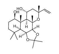 5H-1,3-Dioxolo[3,4]naphtho[2,1-b]pyran-7,8-diol, 5-ethenyldodecahydro-2,2,3b,5,7b,11,11-heptamethyl-, (3aS,3bS,5R,7R,7aS,7bS,8R,11aS,11bS)- 结构式