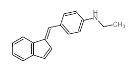 N-乙基-4-(1H-茚-1-亚甲基甲基)苯胺 结构式
