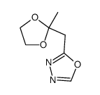 2-[(2-甲基-1,3-二氧戊环-2-基)甲基]-1,3,4-恶二唑 结构式